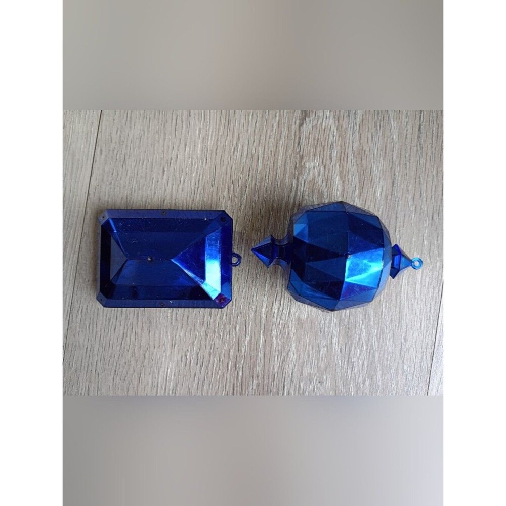 Vintage Jewel Brite 1960's Christmas Tree Ornaments Angels Plastic Diamond Shape - Picture 12 of 16